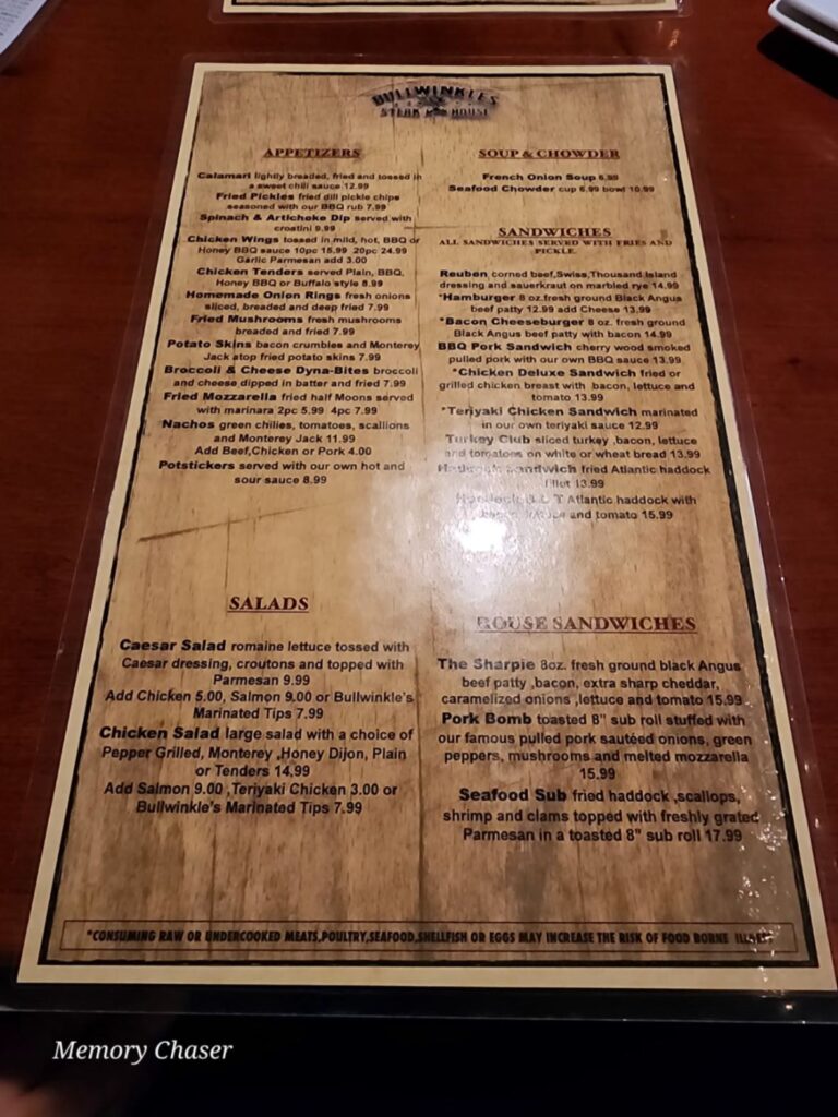 Bullwinkle\\\\\\\\\\\\\\\\\\\\\\\\\\\\\\\\\\\\\\\\\\\\\\\\\\\\\\\\\\\\\\\'s Steak House Menu 1